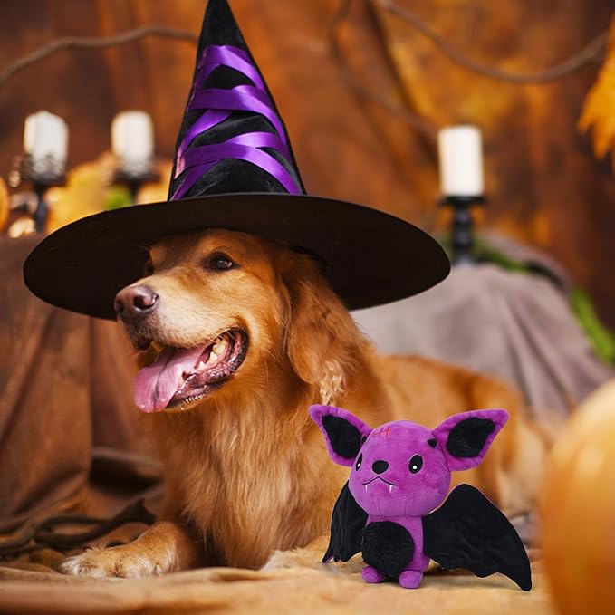 Blnboimrun Dog Toys Puppy Toys Interactive Dog Toys for Small Medium Large Dogs, Squeaky Dog Chew Toys to Keep Them Busy, Plush Dog Toy with Crinkle Paper Stuffed Bat - PAWPICO