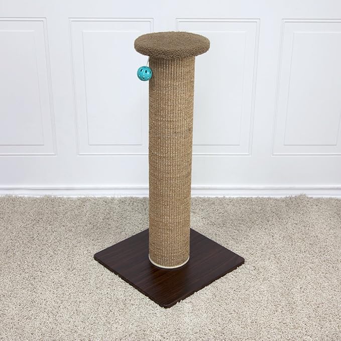 Kitty City Sisal Post Scratcher, Sisal Post (Brown) - PAWPICO
