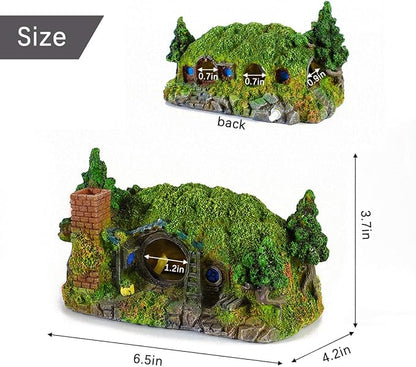 fazhongfa Aquarium Decorations Castle Fish Tank Décor Thematic Ornaments (Hobbit-Small) fazhongfa