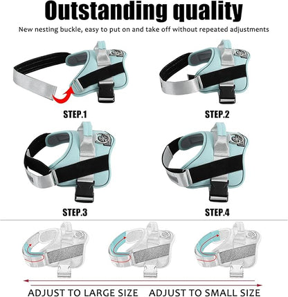 Bolux Dog Harness, No-Pull Reflective Dog Vest, Breathable Adjustable Pet Harness with Handle for Outdoor Walking - No More Pulling, Tugging or Choking Bolux