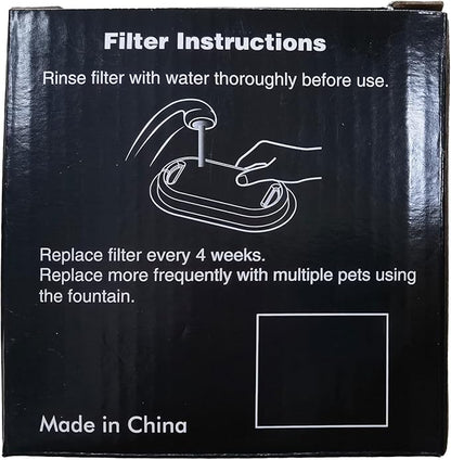 Pet Fountain Filter Replacement: 16 Cat Water Fountain Filters Replacement - 8 Pieces Filters + 8 Pieces Sponges for Pet Water Fountain - Cat Filters for Cat Water Fountain H1 (67oz/2L) - PAWPICO