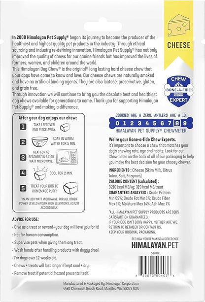 Himalayan Dog Chew Original Yak Cheese Dog Chews, 100% Natural, Long Lasting, Gluten Free, Healthy & Safe Dog Treats, Lactose & Grain Free, Protein Rich, Mixed Sizes, 2 Sticks (521139) - PAWPICO