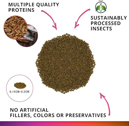 Fluval Bug Bites Color Enhancing Fish Food for Tropical Fish, Granules for Medium to Large Sized Fish, 4.4 lb., A6599, Brown Fluval