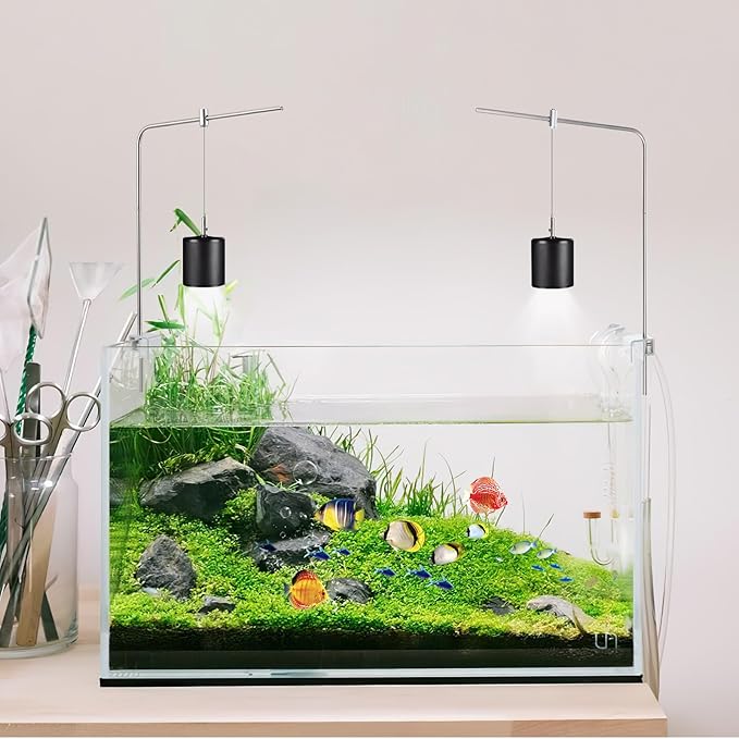 iplusmile Fish Tank Light Stand Kit, Aquarium Lighting Holder, Fish Tank Accessory, Adjustable Fish Tank Light Rack, for Aquatic High LED Light Lamp Light Hanging Bracket Rimless Tank iplusmile