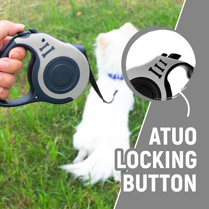Retractable Dog Leash Automatic Telescopic Tractor Dog Tape, Pet Tape 10/16 FT Durable and Convenient, with Folding Bowl, Dispenser, Rubbish Bags, Suitable for Small and Medium Dogs LIEVUIKEN
