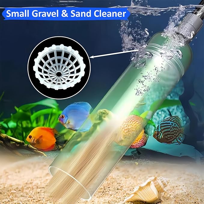 Aquarium Siphon Vacuum Cleaner Kit, Fish Tank Vacuum Gravel Cleaner, Fish Tank Cleaner for Water Changing, Gravel, Sand & Algae Cleaning Yzufyys
