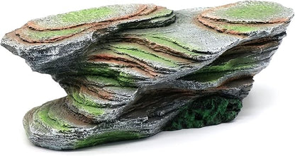 Reptile Resting Terrace Tortoise Climbing Platform Shale Scape Step Ledge, Reptile Cave Hideout Leopard Gecko Accessories Decorations, Great for Reptiles, Amphibians, Bearded Dragons, Lizard, Frogs relaqcc