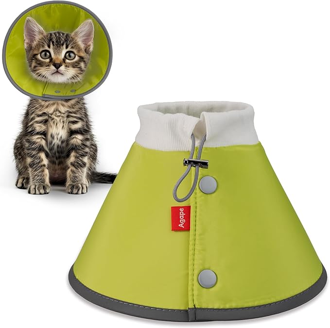 Agape Soft Dog Cone for Chihuahua, Comfy Cat Cone to Stop Licking, Protective Elizabethan Collar for Pup & Kitty, Lightweight E-Collar Alternative After Surgery, Pet Cones for Extra Small Dogs - XS Agape