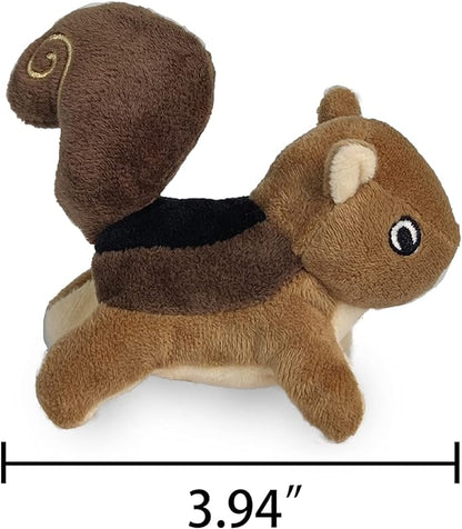 Hide and Seek Dog Toy, Stuffed Animal Tree House, Burrow Dog Toy, Hide and Seek Toy for Small Dogs (Replacement Animals, Squirrel) - PAWPICO