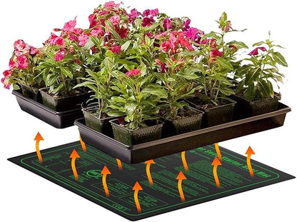 iPower GLHTMTM-A 20" x 20" Waterproof Durable Seedling Heat Mat Warm Hydroponic Plant for Indoor Gardening Germination Starting, black iPower