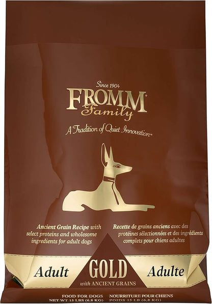 Fromm Adult Gold with Ancient Grains Dry Dog Food (15 lb) - PAWPICO