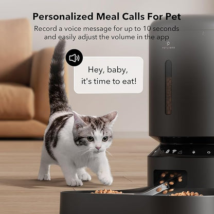 PETLIBRO Automatic Cat Feeder for 2 Cats, 5G WiFi Cat Food Dispenser with APP Remote Feeding, 5L Timed Automatic Dog Feeder, 1-10 Meals/Day, 10s Meal Call, Dual Trays Pet Feeder for Cat, Dog - PAWPICO