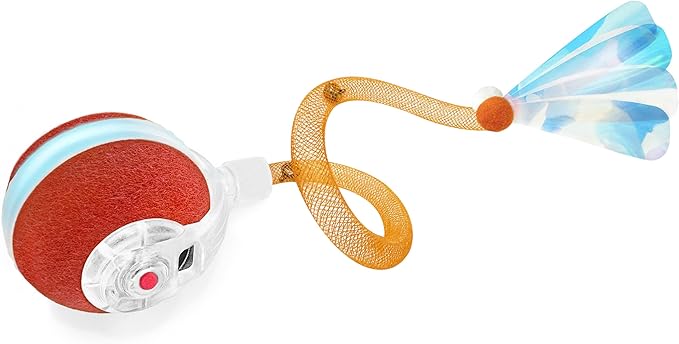 Interactive Cat Toys for Indoor Cats,The 3rd Generation Agile Moving Cat Ball with Elastic Mesh Tail,Automatic Cat/Kitten Toys for Bored Indoor Adult Cats,Motion Activated - PAWPICO