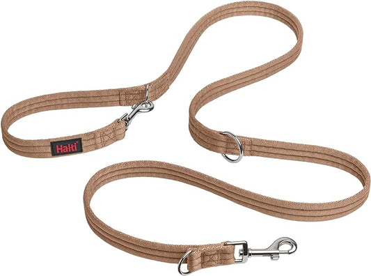 HALTI Training Leash - Multifunctional Double-Ended Dog Leash, Ideal for Anti-Pulling Dog Training. Lightweight & Durable. Suitable for Small to Medium Dogs & Puppies (Size Small, Desert Sand, 2m) CompanyofAnimals