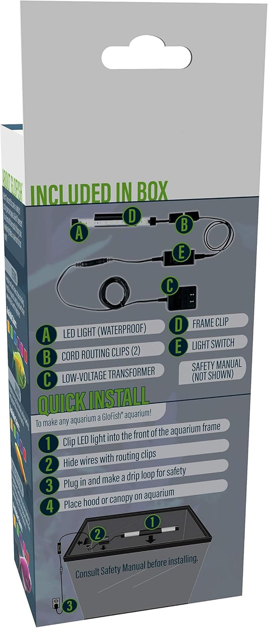 GloFish LED Light 5 Gallons, Blue and White LED Lights, for Aquariums Up to 5 Gallons, Model:29028 GloFish