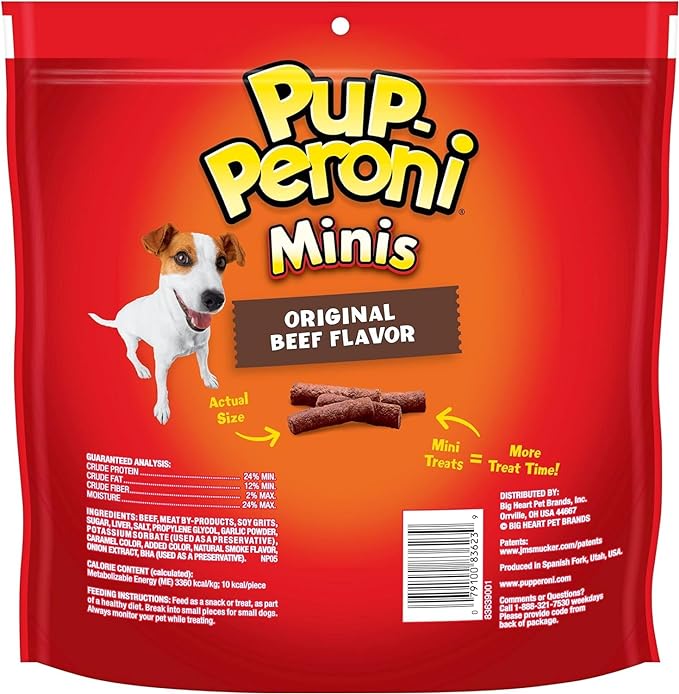Pup-Peroni Mini Dog Treats, Original Beef Flavor, 22.5 Ounce, Made with Real Beef - PAWPICO