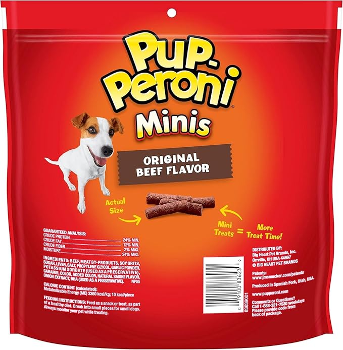 Pup-Peroni Mini Dog Treats, Original Beef Flavor, 22.5 Ounce, Made with Real Beef (Pack of 2) - PAWPICO