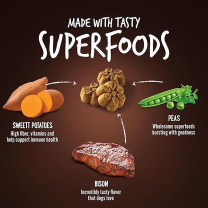 Fruitables Skinny Mini Dog Treats – Healthy Treats for Dogs – Low Calorie Training Treats – Free of Wheat, Corn and Soy – Grilled Bison – 12 Ounces (Pack of 2) - PAWPICO