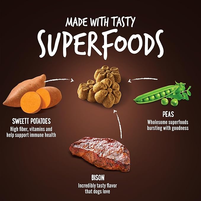 Fruitables Skinny Mini Dog Treats – Healthy Treats for Dogs – Low Calorie Training Treats – Free of Wheat, Corn and Soy – Grilled Bison – USA Made – 5 Ounces - PAWPICO