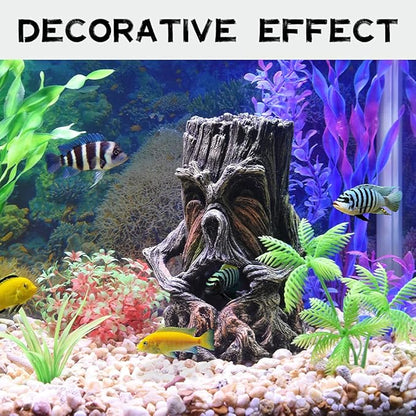 Fish Tank Decorations-Hollow Tree Trunk Aquarium Decorations Disney Aquarium Decorations for Betta Hideout Caves Large Aquarium Décor Thematic Ornaments PTFJZ