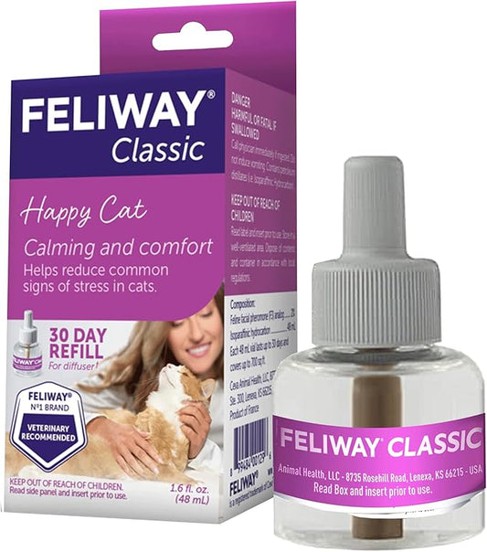 FELIWAY Classic Cat Calming Pheromone, 30 Day Refill - 1 Pack Feliway%C2%AE