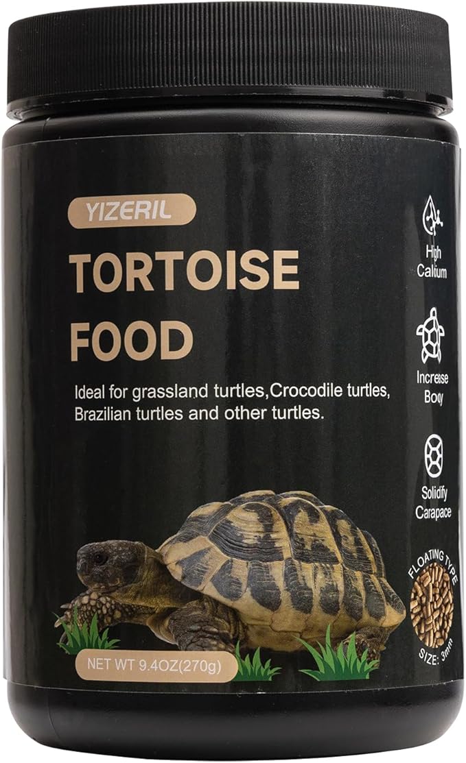 Tortoise Food Turtle Nutri Stick - Solidify Carapace Turtle Food Natural Ingredients Antarctic Krill Calcium Enriched Nutritionally Complete Promote Growth for Desert Grassland Turtle(9.4OZ) yizeril