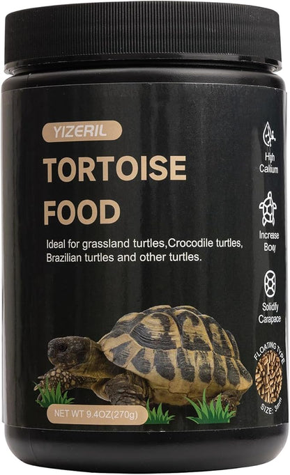 Tortoise Food Turtle Nutri Stick - Solidify Carapace Turtle Food Natural Ingredients Antarctic Krill Calcium Enriched Nutritionally Complete Promote Growth for Desert Grassland Turtle(9.4OZ) yizeril