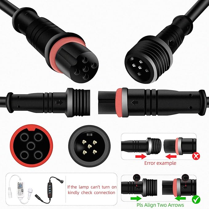 Lominie LED Aquarium Light, Full Spectrum Fish Tank Light, Clip on Saltwater Planted Light Adjustable Gooseneck for Saltwater Coral Fish Tanks, Dimmable Nano Refugium Tank Light Supports Remote WiFi Lominie