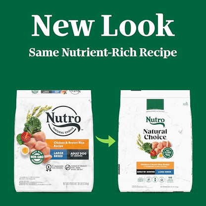 Nutro Natural Choice Adult Large Breed Dry Dog Food, Chicken and Brown Rice Recipe, 30 lbs. - PAWPICO