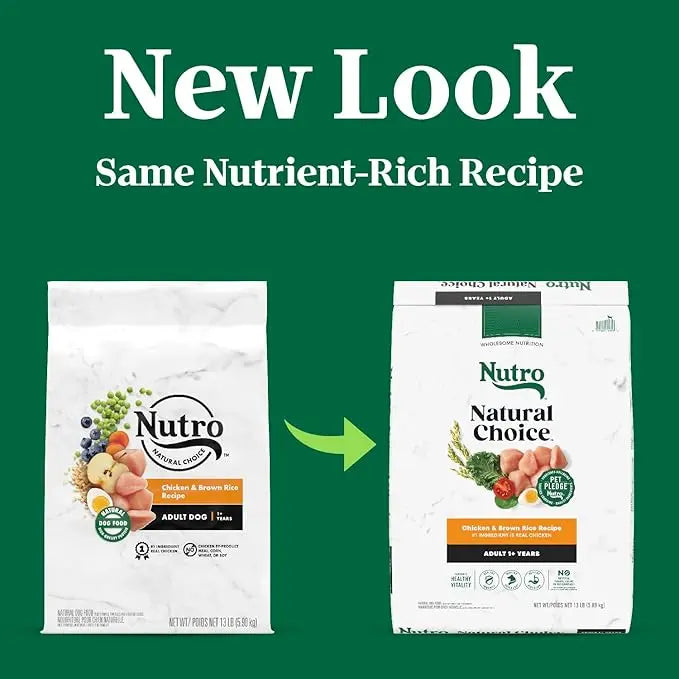 Nutro Natural Choice Adult Dry Dog Food, Chicken and Brown Rice Recipe 13 lbs. - PAWPICO