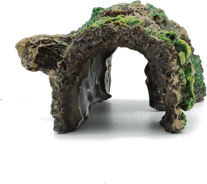 JIH Aquarium Decorations Resin Hollow Tree Trunk Ornament, Bettas House Cave Wood House Decor for Fish Tank (HS-SP207) JIH