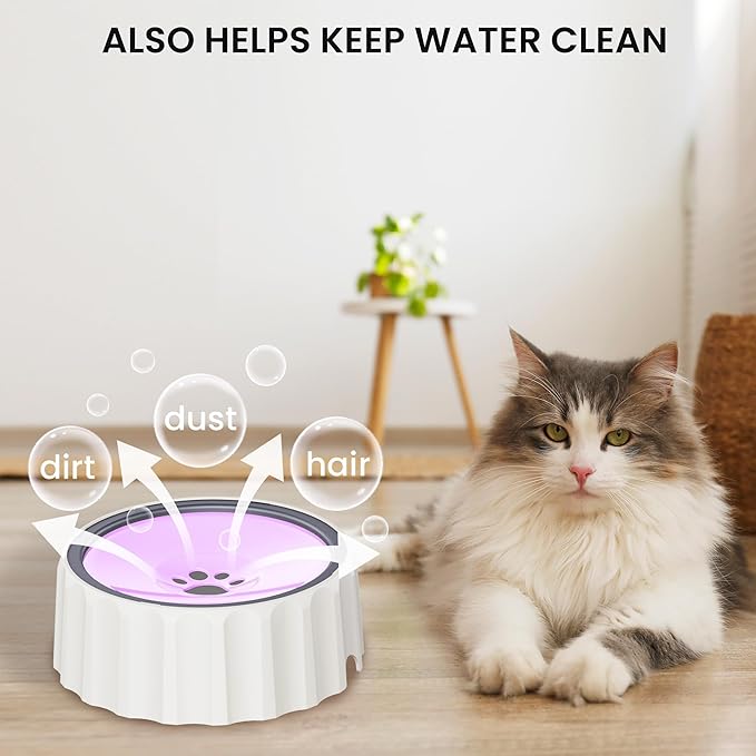 Dog Water Bowl No Spill 70oz/2L Large Capacity Dog Water Bowl Dispenser Non Slip No Splash Dog Water Bowl Pet Slow Feeder No Drip Dog Water Bowl on Vehicle Slow Water Bowl for Dogs and Cat Pink - PAWPICO