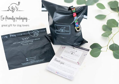 Lucky Love Dog - Adjustable Dog Collar and Leash Set with Easy Click Buckle for Small to Large Dogs, Durable, & Comfortable Collar for Male & Female Dogs, Puppies & Adult Dogs - Caroline, XL LuckyLoveDog