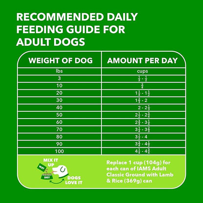 IAMS Minichunks Adult Dry Dog Food Lamb & Rice Recipe Dog Kibble, 15 lb. Bag - PAWPICO