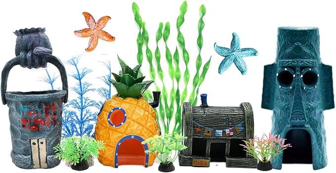 Fish Tank Decorations,House Ornament Kit,Aquarium Decor PAWPICO
