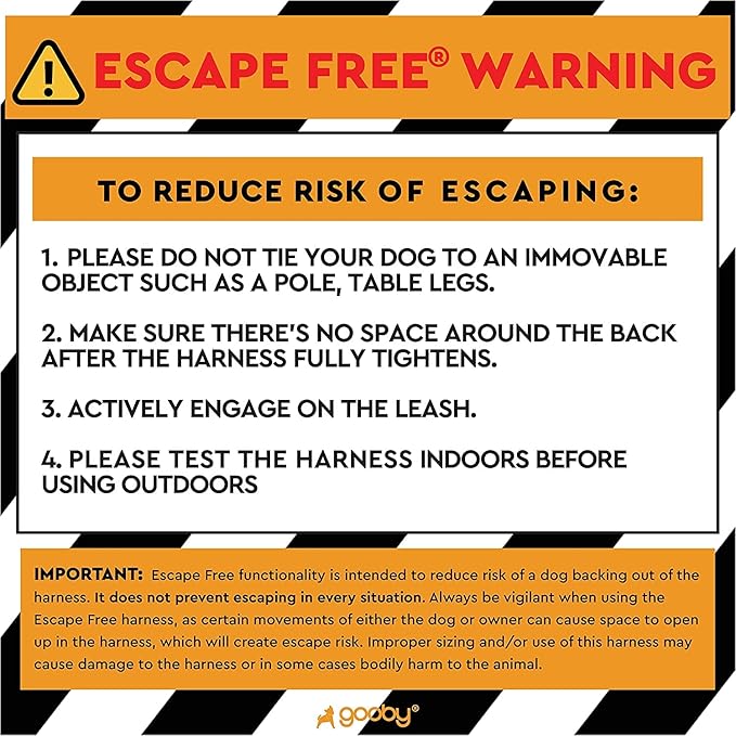 Gooby Escape Free Easy Fit Harness - Blue, Small - No Pull Step-in Patented Small Dog Harness with Quick Release Buckle - Perfect On The Go No Pull Harness for Small Dogs or Medium Dog Harness Gooby