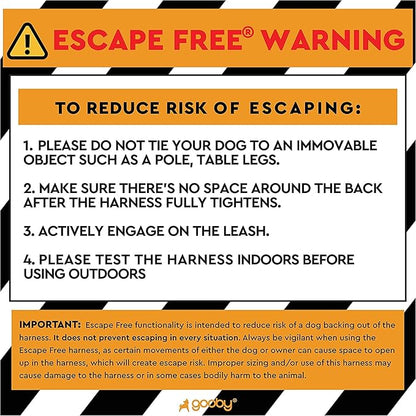 Gooby Escape Free Easy Fit Harness - Blue, Small - No Pull Step-in Patented Small Dog Harness with Quick Release Buckle - Perfect On The Go No Pull Harness for Small Dogs or Medium Dog Harness Gooby