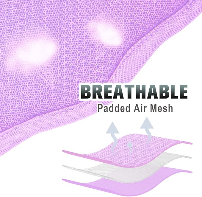 BARKBAY No Pull Dog Harness Large Reflective Dog Harness with Front Clip and Easy Control Handle for Walking Training Running with ID tag Pocket(Violet Purple,L) BARKBAY