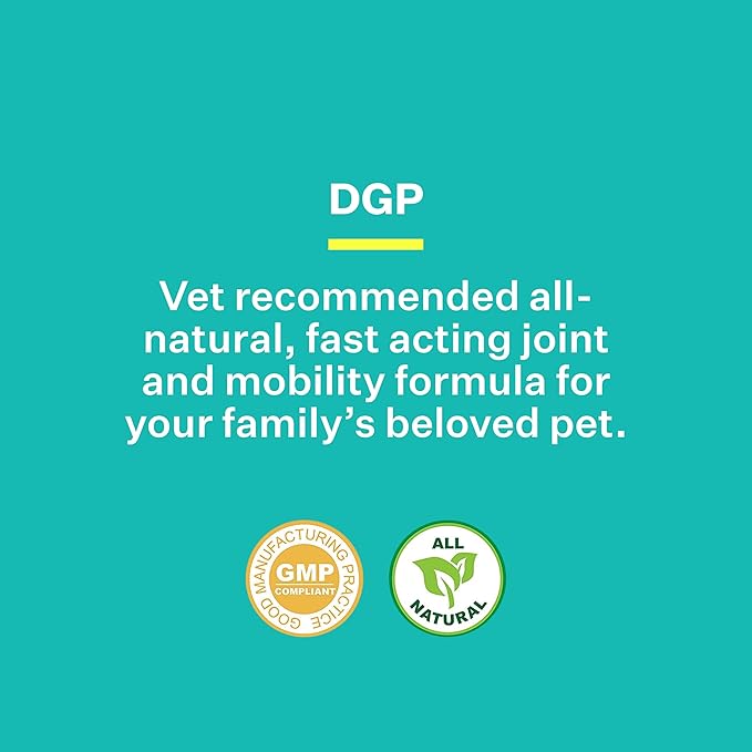 DGP, All-Natural Joint Supplement for Dogs - Joint Support with Turmeric, Boswellia Extract & More - Quick Effect for Immediate Mobility Support - 60 Chewable Pet Tablets AmericanBioSciences