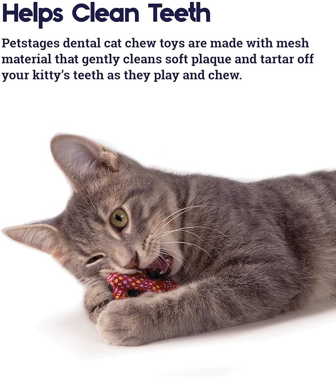 Catstages Catnip Plaque Away Pretzel Dental Cat Chew Toy - PAWPICO