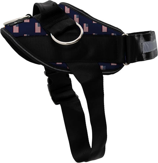 ShawnCo Essential Dog Harness, No-Pull Pet Vest with 3 Leash Clips, No Choke, Reflective, Adjustable and Padded, for Easy Walking and Training for Small, Medium and Large Dogs (USA Flag,XL) SHAWNCO