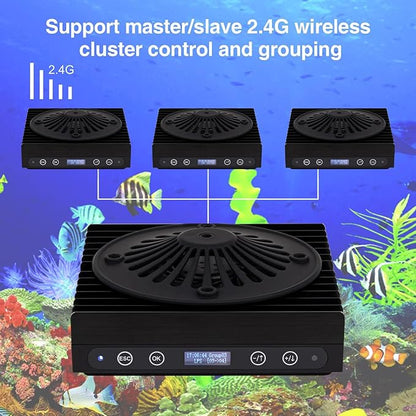 Aquarium Light - 60Watts Reef Light for Coral Sunrise Sunset Moonlight Fish Tank Light with Screen Timer for Marine AquariumSaltwater Aquarium Tanks Corals SmatFarm