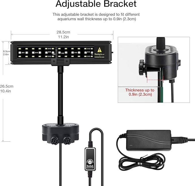 IREENUO Aquarium LED Light, Full Spectrum Fish Tank Clip on Light with Remote, Color Changing Lighting for Reef Coral Aquatic Plants and Fish Keeping (20W（23.6inch) SpeciallyforyourpettoprovideavarietyofqualityproductsYearsofresearchexperienceinpetwarmcoattoprovideyourpetwiththewarmestprotectioninwinter