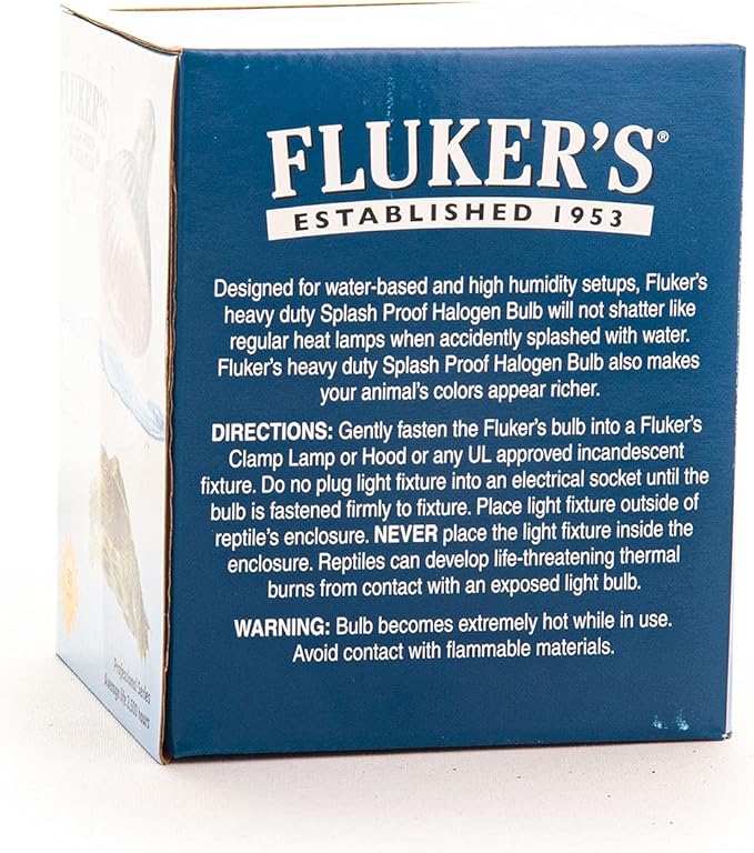 Fluker's Heavy, Duty Splash Proof Halogen Bulb for All Water Based Terrarium Animals, 90 Watt Flukers