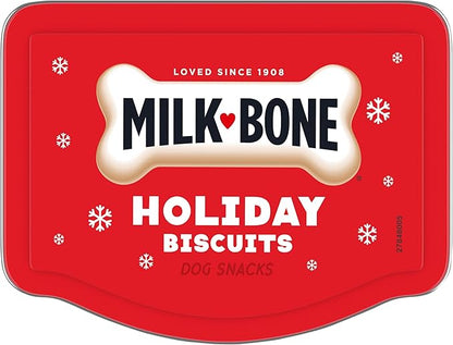 Milk-Bone Limited Edition Holiday Dog Treats, Small Biscuits, 24 Ounce Reusable Tin - PAWPICO