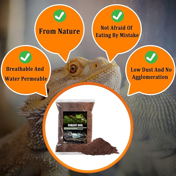BNOSDM Reptile Soil Substrate Fluffy Small-Strand Reptile Substrate and Snake Bedding Clean Natural Terrarium Bedding for Lizards Snakes Tortoises Tarantulas BNOSDM