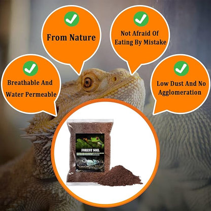 BNOSDM Reptile Soil Substrate Fluffy Small-Strand Reptile Substrate and Snake Bedding Clean Natural Terrarium Bedding for Lizards Snakes Tortoises Tarantulas BNOSDM