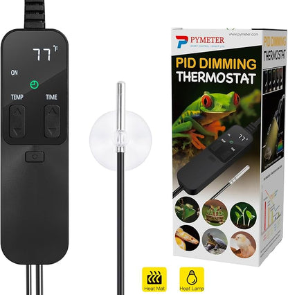 Reptile Dimming Thermostat with Timer for Reptiles Heat Lamp Heating Pad Seedling Heat Mat Temperature Controller Pymeter