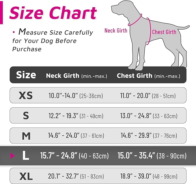 Eagloo Dog Harness for Large Dogs, No Pull Service Vest with Reflective Strips and Control Handle, Adjustable and Comfortable for Easy Walking, No Choke Pet Harness with 2 Metal Rings, Rose Red, L GoExplorewithEagloo