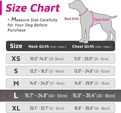 Eagloo Dog Harness for Large Dogs, No Pull Service Vest with Reflective Strips and Control Handle, Adjustable and Comfortable for Easy Walking, No Choke Pet Harness with 2 Metal Rings, Rose Red, L GoExplorewithEagloo